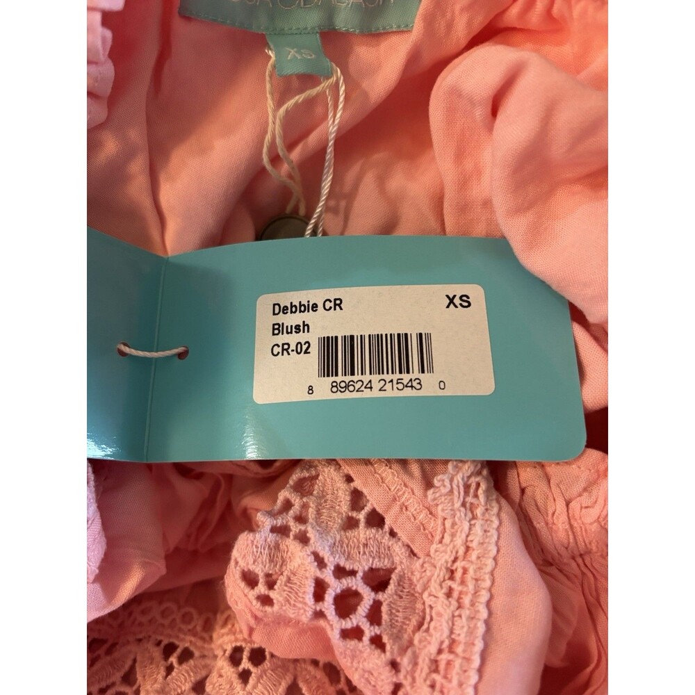 Melissa Odabash Debbie Blush Pink Crochet Mini Dress Cover Up Women’s XS NWT - Picture 8 of 9